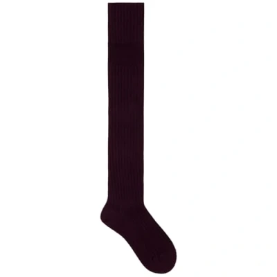 Abbildung von KUNERT Damen Overknee Ajour Stripe Fashion Dark raisin 1640 39 42