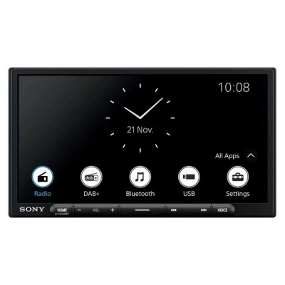 Abbildung von Sony XAV AX4050 2 DIN Autoradio, 6.95&quot; Media Receiver mit Wireless CarPlay &amp; AndroidAuto (4x55W Verstärker, USB C, 3 PreOut 2V, DAB+/FM, BT)