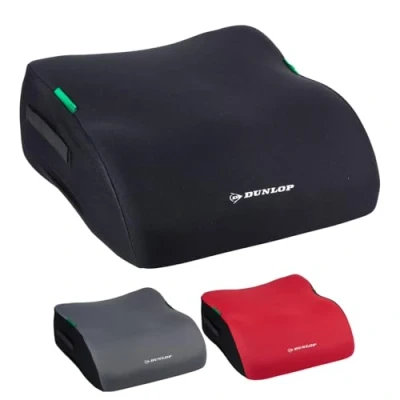 Abbildung von Dunlop Sitzerhöhung Auto Kinder Schwarz Kindersitzerhöhung ECE R129 Ergonomischer Kindersitz Ab 3 Jahre Kinderautositz Mit Waschbarem Bezug Sitzkissen Für 135 150 cm