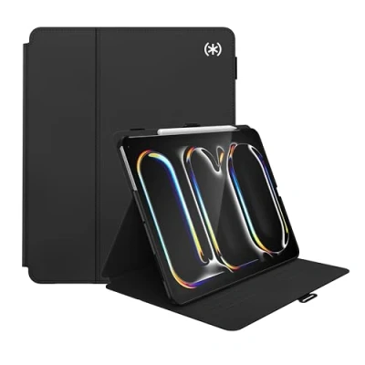 Abbildung von Speck iPad Pro 12,913 Zoll Hülle (Modell 2024, 7. Generation) mit Stifthalter, Fall und Kameraschutz, schlanker Multi Range Ständer, Balance Folio, Keine Auto/Sleep Wake Funktion