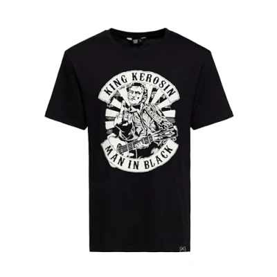 Abbildung von KingKerosin Print Shirt MAN IN BLACK (1 tlg) Artwork