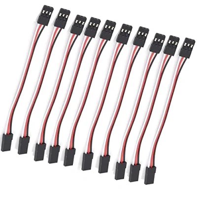 Abbildung von Boladge 10 stücke 10CM Servo Verlängerungs Kabel 3 polig JR Männlich auf Buchse Stecker für Quadcopter Futaba Empfänger (10CM)