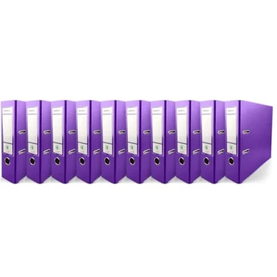 Abbildung von Netuno 10x Akten Ordner Lila DIN a4 Ekobox 2 Ring Mechanik Ringorder 8cm Kunststoff breit Büroordner Plastikordner Briefordner Ringmappe breiter Aktenordner PP farbig