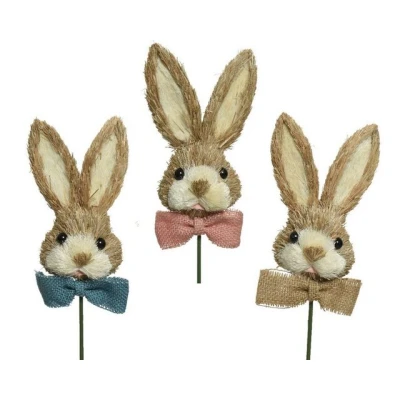 Abbildung von Osterhase 68cm x 1 Stück Sortiert Stroh Deko Hase Blumenstecker Pflanzenstecker Osterdeko