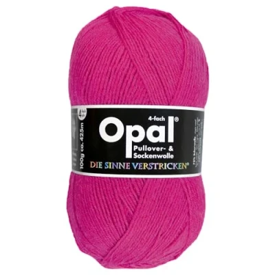Abbildung von Frida&#039;s Wollhaus Opal 100 g Uni 4 fach Sockengarn Strümpfe Stricken filzfrei Wolle 35 Farben (5194 Pink)
