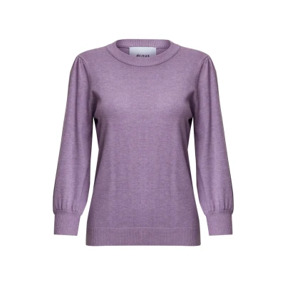 Abbildung von Minus Mimersin KNIT TEE Strickpullover, Damen, Größe: Small, Violet melange