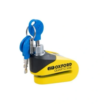 Abbildung von Oxford Quartz XA6 Alarm Bremsscheibenschloss 6mm, Gelb/Schwarz