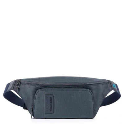 Abbildung von Piquadro P16 Gürteltasche aus Leder und Stoff, blau, Taglia Unica, Sportliche