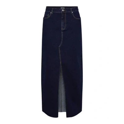 Abbildung von Pieces Pcjessie Ankle NOOS EXP Maxirock, Damen, Größe: XS, Dark blue denim