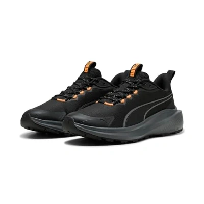 Abbildung von PUMA Unisex Skyrocket Lite Trail Straßen Laufschuh, Black Heat Fire, 45 EU