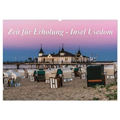 Abbildung von Zeit für Erholung Insel Usedom/Geburtstagskalender (Wandkalender 2025 DIN A2 quer), CALVENDO Monatskalender