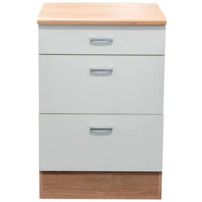Abbildung von freiraum Unterschrank Ailina in Sonoma Eiche / wei, Holzwerkstoff 60x90x60cm (BxHxT)