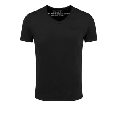 Abbildung von Key Largo T Shirt Water vintage Look uni Basic MT00780 V Ausschnitt unifarben kurzarm slim fit