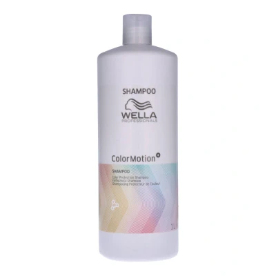 Abbildung von Wella Professionals ColorMotion+ professionelle Haarpflege für bis zu 8 Wochen Farbschutz mit WellaPlex Strukturfestiger gestärktes Haar mehr Glanz und Widerstandskraft