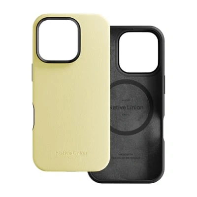 Abbildung von Native Union Active Case MagSafe kompatibel mit MagnetenRobustes DesignRecycelte MaterialienFallschutz bis 10 ft/3 m für iPhone 16 Pro (Zitronengelb)