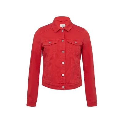 Abbildung von Jeansjacke im Slim Fit rot XS