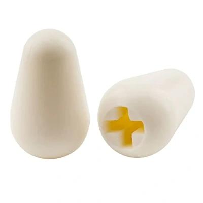 Abbildung von Musiclily Pro Zoll 5 Weg Schalter Knopf für USA Fender Strat/Tele/CRL E Gitarre, Aged White (2er Set)