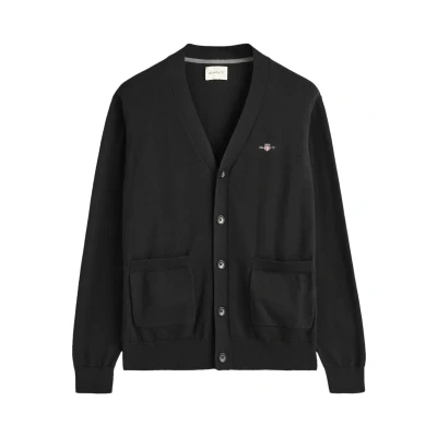 Abbildung von GANT Vneck Strickjacke, Herren, Größe: Medium, Black