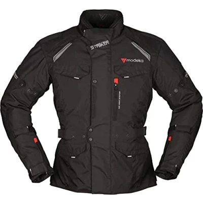 Abbildung von Modeka Striker II Motorrad Textiljacke (Black,S)