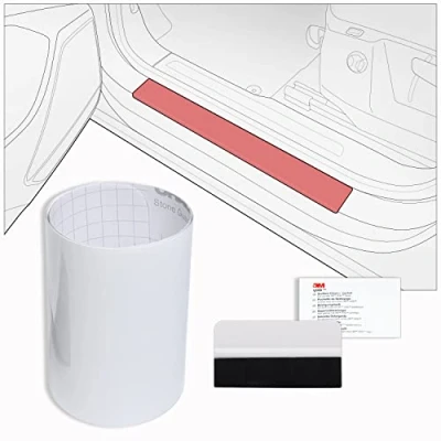Abbildung von tuning art FE100 Einstiegsleisten Schutzfolie Rakel passend für VW Caddy 4 Maxi 2015 2019, Farbe:Transparent