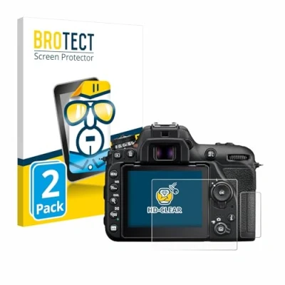 Abbildung von BROTECT (2 Stück Schutzfolie für Nikon D7500 Displayschutz Folie Ultra Klar