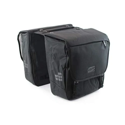 Abbildung von Contec Fahrrad Doppeltasche Via.Tour Double MIK 2 x 16 Liter, Maße 35x15x35cm je Tasche, vormontierter Basil Adapter, Schwarz