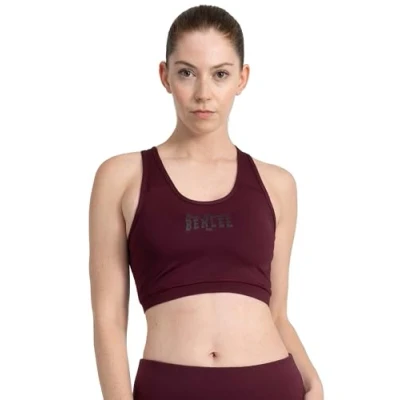 Abbildung von Benlee Kembley Sportbh mit mittlerer Stützkraft, Damen, Größe: Large, Oxblood black