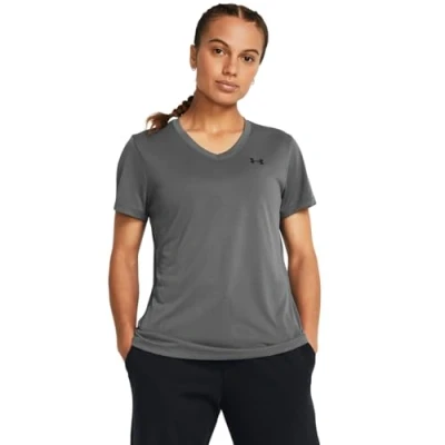 Abbildung von Under Armour TECH Solid Sport Tshirt, Damen, Größe: Large, Castlerock/black