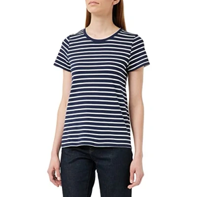 Abbildung von Petit Bateau Mädchen A05UV T Shirt, Smoking/Marshmallow, XXS