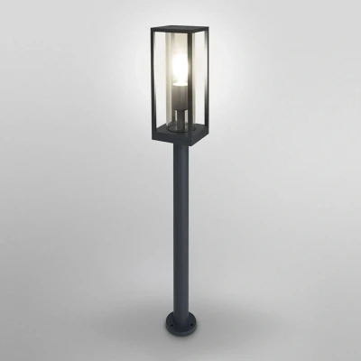 Abbildung von LEDVANCE LED Stehleuchte und Wegeleuchte für 1x E27 Leuchtmittel, Design Leuchte mit Rahmendesign Aussen dirkete Beleuchtung, 80CM Höhe, aus hochwertigem Aluminium, ENDURA FRAME Post