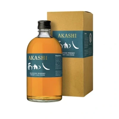 Abbildung von Akashi Blended Sherry Japanese Whisky Cask Finish Vanille und Aprikosenaromen aus Japan 40% Vol. 0,5 Liter