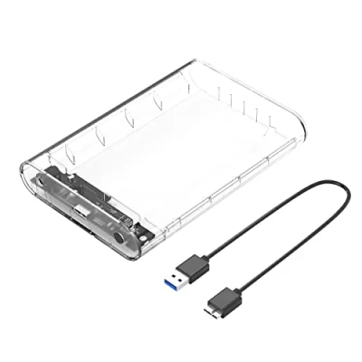 Abbildung von ORICO 3,5&quot; Externes Festplattengehäuse USB 3.0 auf SATA Gehäuse mit 12V Adapter, Werkzeugfreie Montage, UASP Beschleunigung, Unterstützt 16TB Max (Transparent 3139U3)