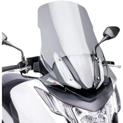 Abbildung von Puig 6035W Windschutzscheibe Cockpitverkleidung Touring für Maxiscooter Integra 2012 2015, 750 2014 Transparent, Medium