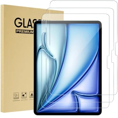 Abbildung von ProCase 3 Stück Schutzfolie für ipad Air 6 11 Zoll M2 2024, 9H Gehärtetes Glas 11&quot; (M2) Displayschutz Screen Protector Folie Schutzglas Kompatibel mit 6. Generation