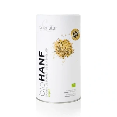 Abbildung von Hanf &amp; Natur Bio Hanfsamen geschält 1kg Vegan, reich an Omega 3, Premium Qualität, Genuss für Küche und Frühstück, 1000g