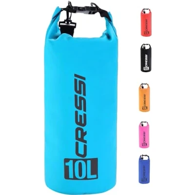 Abbildung von Cressi Dry Bag Wasserdichte Taschen mit langem verstellbaren Schulterriemen Für Tauchen, Bootfahren, Kajak, Angeln, Rafting, Schwimmen, Camping und Snowboarden