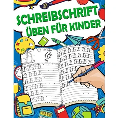 Abbildung von schreibschrift üben für kinder: Buchstaben und Zahlen Schreiben Lernen Ab 4 Jahren Lateinische Groß Kleinbuchstaben von A bis Z mit 0 ... Vorschulkinder der 1. Klasse Grundschule