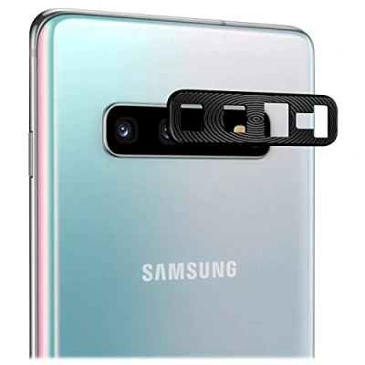 Abbildung von mtb more energy® Kamera Schutz Protector aus Aluminium für Samsung Galaxy S10, S10 Plus (SM G973, G975) Schwarz Case Armor Rückseiten Cam Linse Back