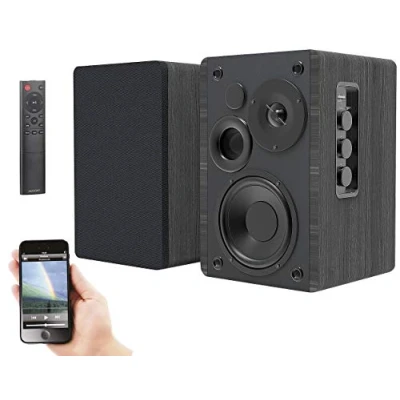 Abbildung von MSS 95.usb Aktives Stereo Regallautsprecher Set Holz Gehäuse Bluetooth 5 120 W Box Soundbox