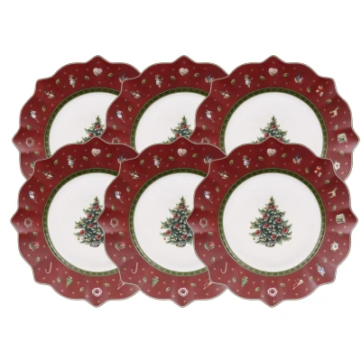Abbildung von Villeroy &amp; Boch Toy&#039;s Delight Frühstücksteller rot 24 cm Set6