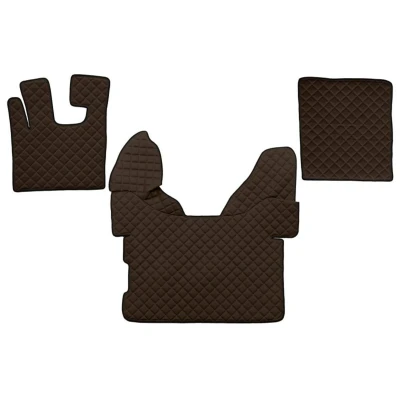 Abbildung von F CORE FL09 BROWN Fußmattensatz Eco Leder vorne 3 braun