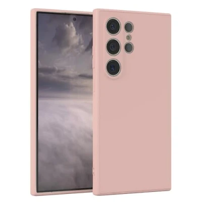 Abbildung von EAZY Case Silikonhülle für Samsung Galaxy S24 Ultra Hülle Silikon Altrosa weich stoßfeste Handyhülle Schutzhülle mit Kameraschutz Dünn Premium Schutz Cover Bumper Pastell Rosa