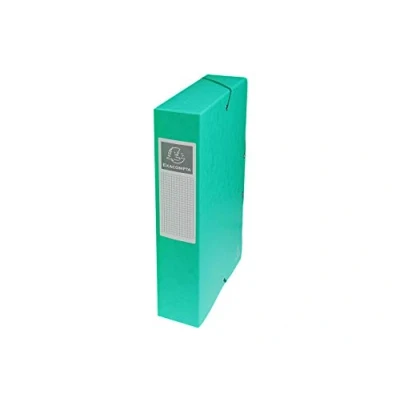 Abbildung von Exacompta 50603E 8er Pack Premium Sammelboxen Aufgebaut mit Gummizug 60 mm breit aus extra starkem Colorspan Karton Rückenschild für DIN A4 Archivbox Heftbox Dokumentenbox Sammelmappe grün