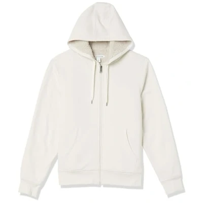 Abbildung von Amazon Essentials Herren Hoodie mit Sherpa Futter und durchgehendem Reißverschluss, Gebrochenes Weiß, XXL