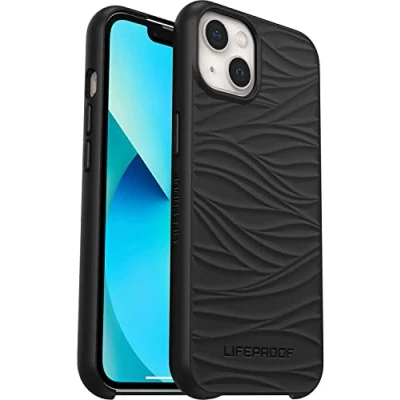 Abbildung von LifeProof Wake Hülle für iPhone 13, stoßfest, Sturzschutz bis 2 Meter, schlanke schützende Hülle, Nachhaltig hergestellt aus recyceltem Ozeanplastik, Schwarz