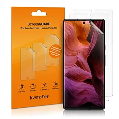 Abbildung von kwmobile 3X Displayschutzfolie kompatibel mit Google Pixel 6 Folie klare Schutzfolien Set in transparent