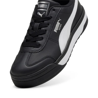 Abbildung von Puma ROMA Feminine Sneaker low, Damen, Größe: 37, Black Leder und lederimitat