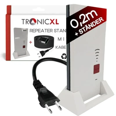 Abbildung von TronicXL Verlängerung/Ständer W LAN Repeater kompatibel mit Fritz 2400 1160 1750e AVM Fritz! Halterung Stand (0,2m + Ständer)