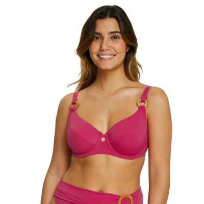 Abbildung von SANS COMPLEXE Women&#039;s Elevated Basics, hohen Badeanzug mit Verstärkung, erhöht, Virtual Pink, 85F