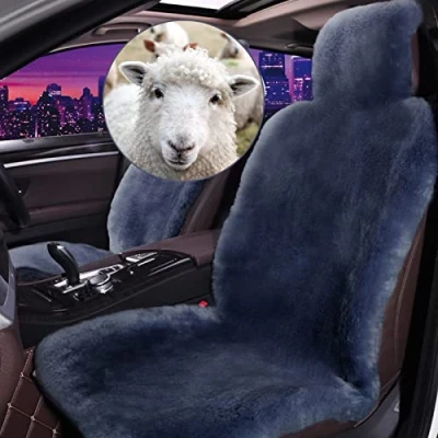 Abbildung von Lammfell Autositzbezug Autositz Autositzbezüge Sitzbezug Für Auto Autositzauflage Fell Vordersitze Universal (einteilig)